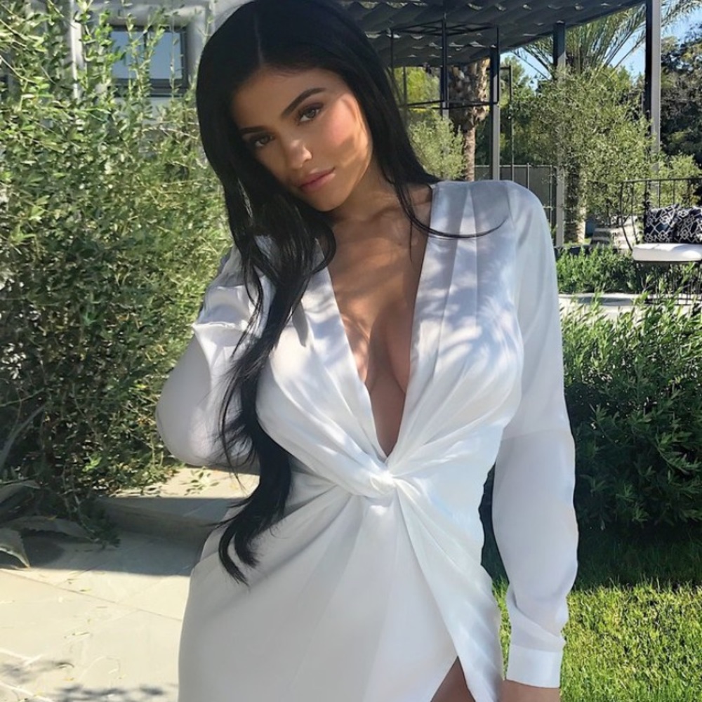 fashion nova White side slit mini dress!